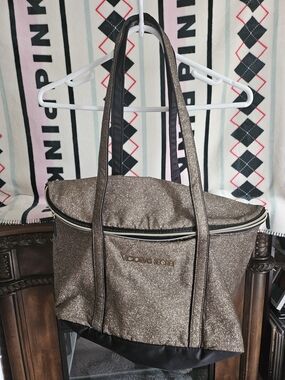 Victoria's Secret Bronze Glitter Tote Bag